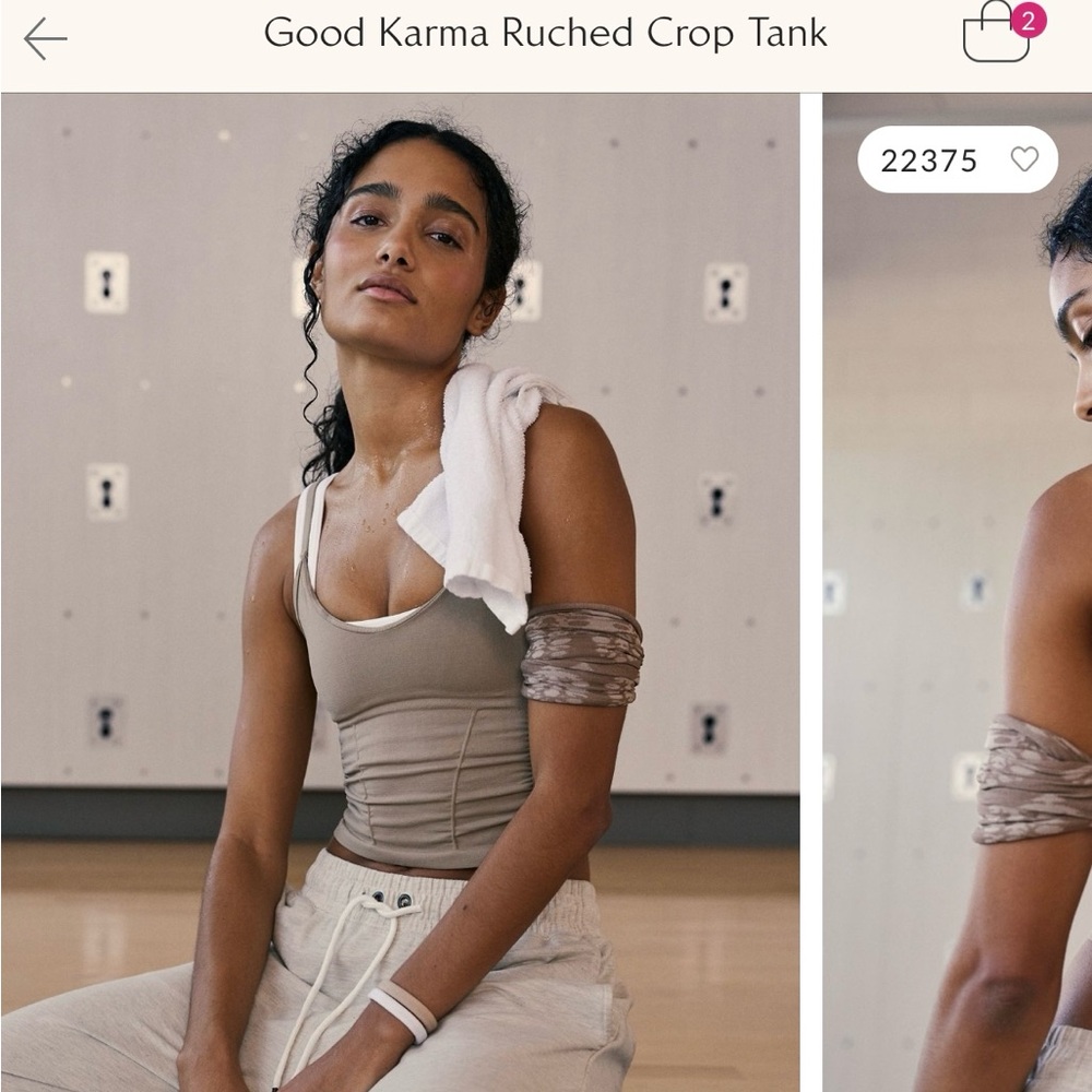 Good Karma Ruched crop tank